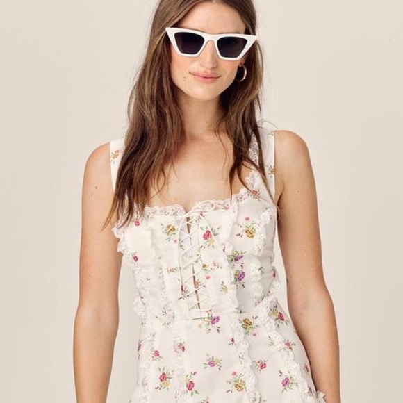 NWT For Love and Lemons Wildflower Mini Dress - Picture 3 of 4
